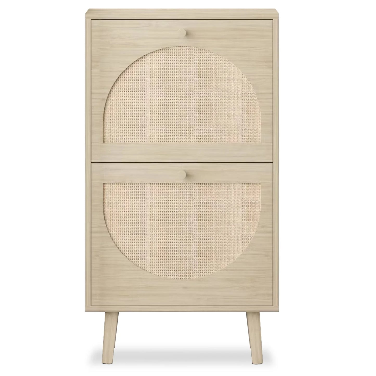 “Maison Rotin – French Woven Rattan Shoe Console”