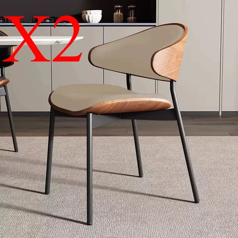 Italian Minimalist Retro Dining Chair Nordic Designer High-End Light Luxury Living Room Chair Reception and Negotiation Chair