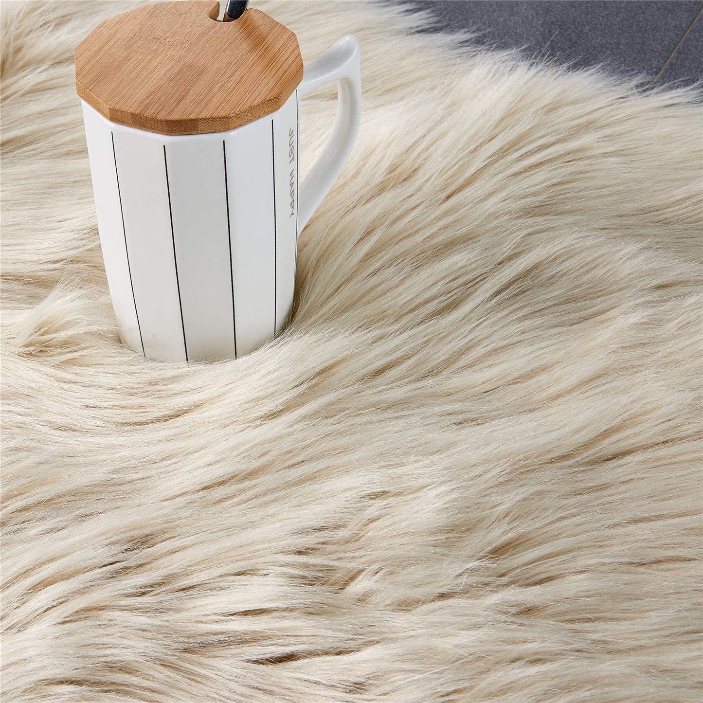 "Élise Luxe Faux Fur Rug & Chair Cover – Parisian Elegance Collection"