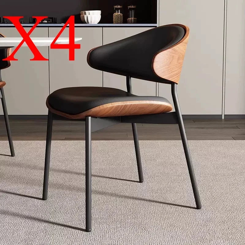 Italian Minimalist Retro Dining Chair Nordic Designer High-End Light Luxury Living Room Chair Reception and Negotiation Chair