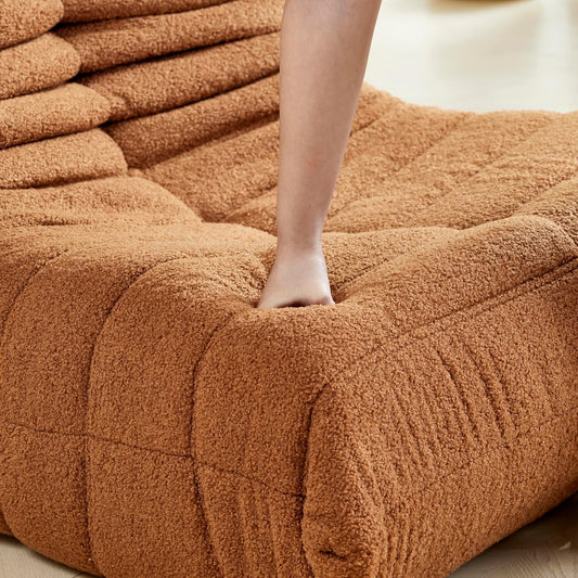 Bean Bag Chair for Adults,Comfy Togo Sofa Chair Bean Bag Oversize Couch Lounge Soft Teddy Material Furniture Gift,Orange