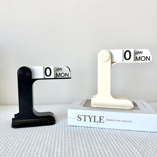 Timeless Form: Minimalist Perpetual Desktop Calendar