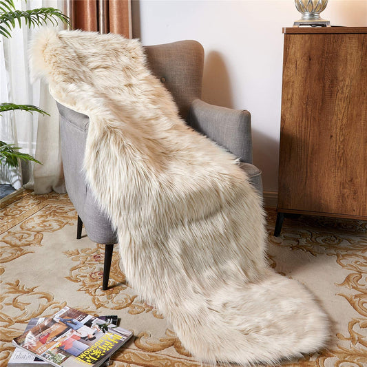 "Élise Luxe Faux Fur Rug & Chair Cover – Parisian Elegance Collection"