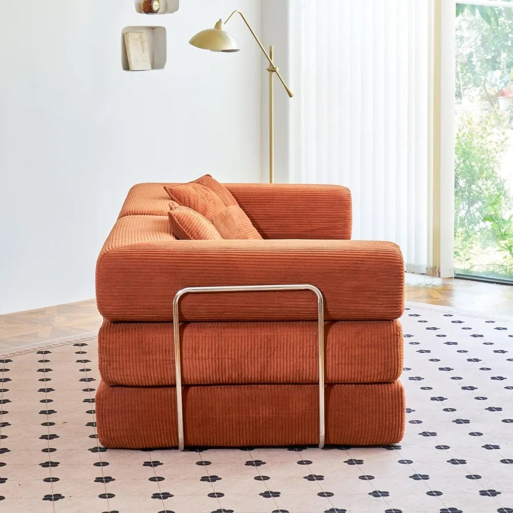 Compression Sofas - Convertible Floor Sofa Bed - with Pillow Back Support Armrest - Comfy Foldable Sofa Bed Compressed Sofas