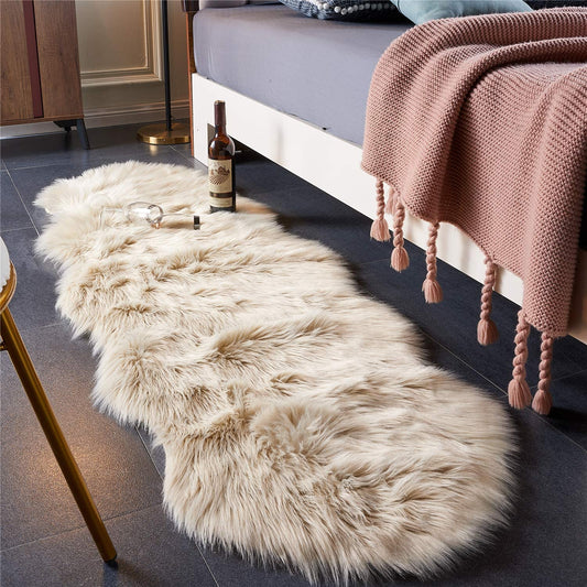 "Élise Luxe Faux Fur Rug & Chair Cover – Parisian Elegance Collection"