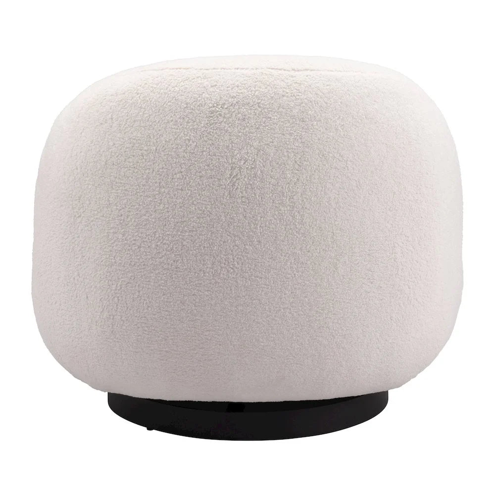 Ivory Haven: Myanmar-Inspired Cream Accent Chair