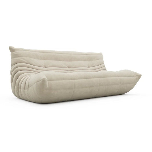 Armless Bean Bag Chair 3-Seat Togo Soft Armless Fireside Chair