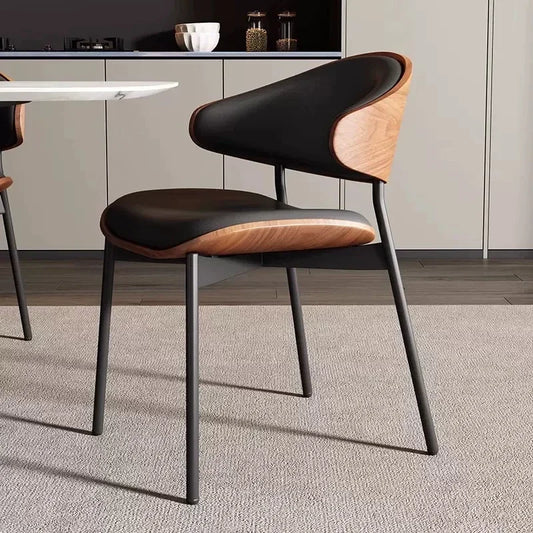 Italian Minimalist Retro Dining Chair Nordic Designer High-End Light Luxury Living Room Chair Reception and Negotiation Chair