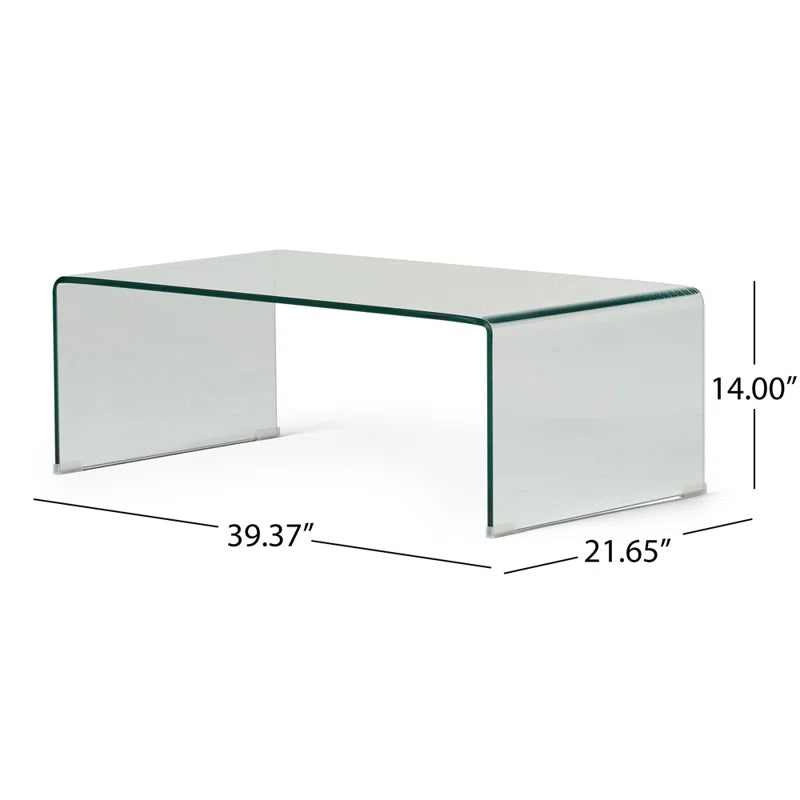 Ashlan Glass Top Single Coffee Table