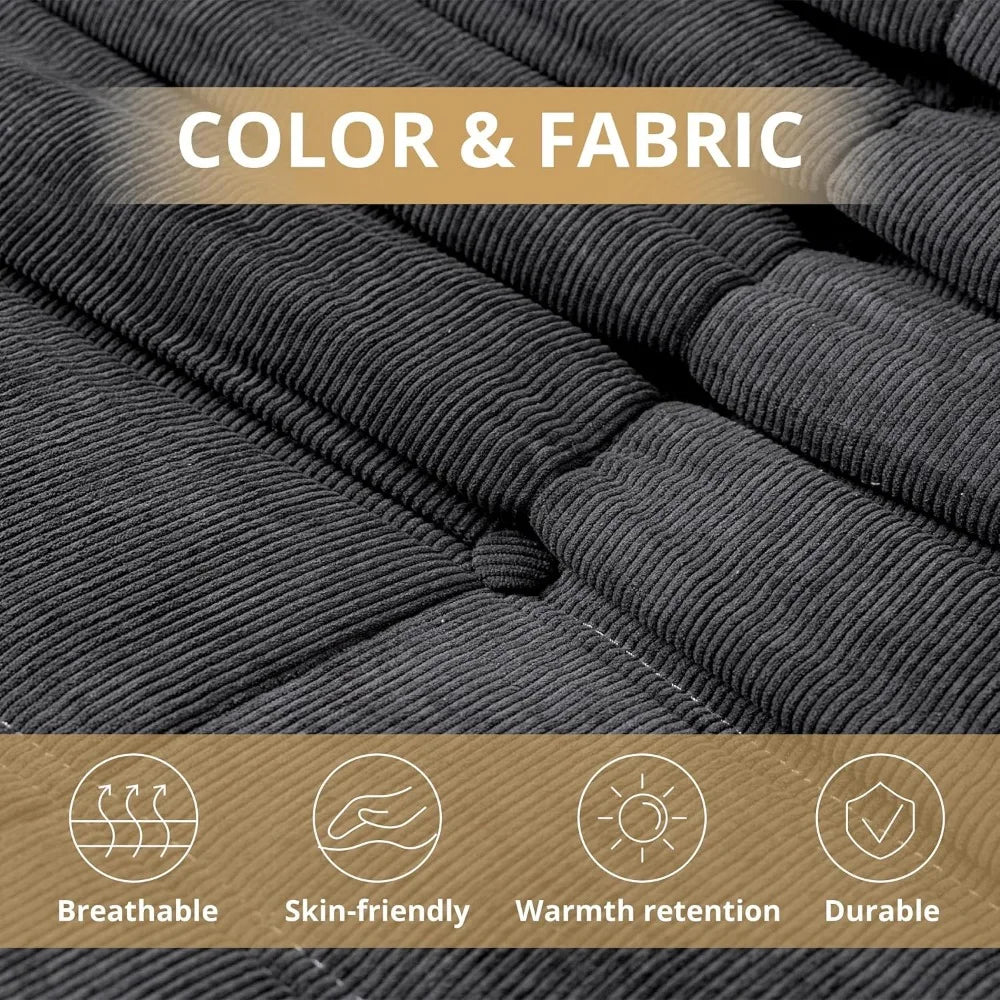 Bean Bag Chair Giant Bean Bag Chairs for Adults, Comfy Big Bean Bag Chairs with Memory Foam, Corduroy Stuff Floor Cushion Sofa