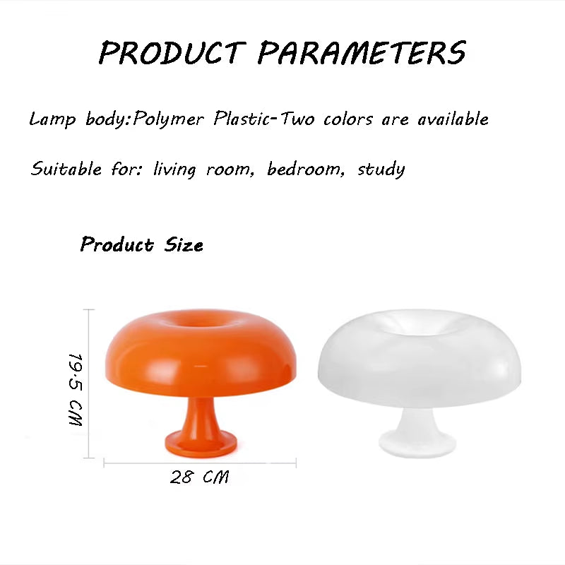 Mushroom Table Lamp Hotel Bedroom Lighting Desk Lamp Bedside Lamps Decoration Lighting Lamp Modern Minimalist Desk Light
