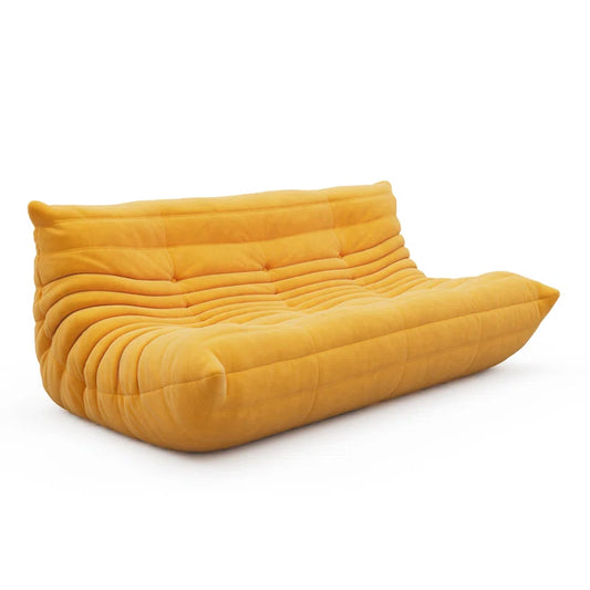 Armless Bean Bag Chair 3-Seat Togo Soft Armless Fireside Chair