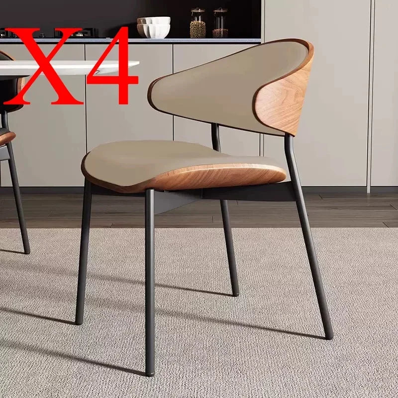 Italian Minimalist Retro Dining Chair Nordic Designer High-End Light Luxury Living Room Chair Reception and Negotiation Chair