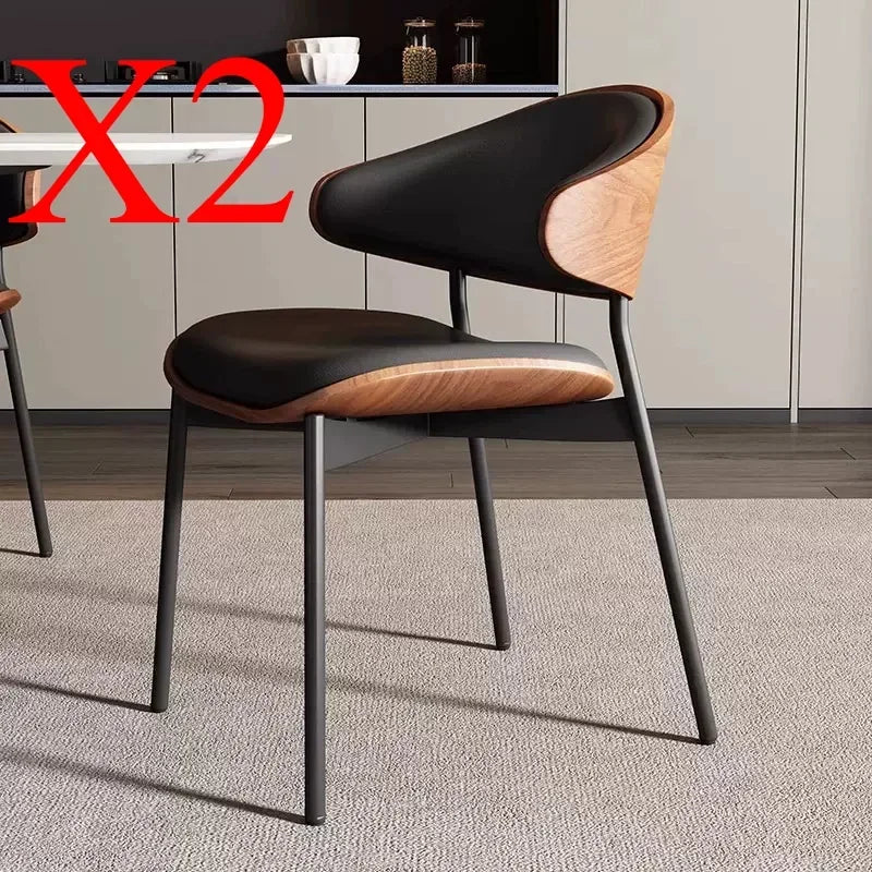 Italian Minimalist Retro Dining Chair Nordic Designer High-End Light Luxury Living Room Chair Reception and Negotiation Chair