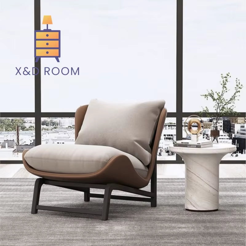 XD Balcony Leisure Chair Simple Single Sofa Living Room Leisure Lounge Chair Lazy Sofa Chair Living Leisure Chair Reading Chair