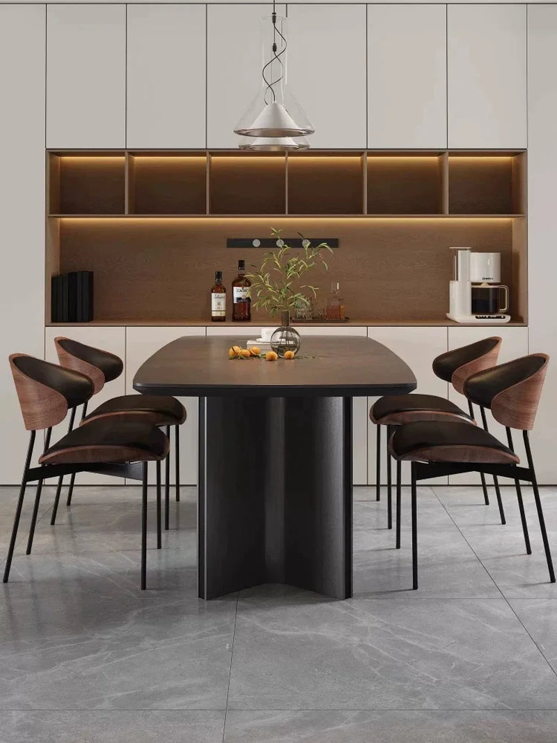 Italian Minimalist Retro Dining Chair Nordic Designer High-End Light Luxury Living Room Chair Reception and Negotiation Chair